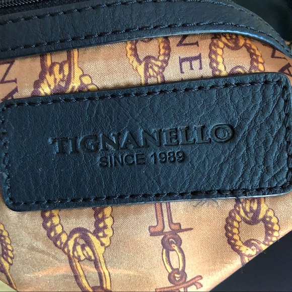 TIGNANELLO black textured leather bag with silver - Picture 5 of 8